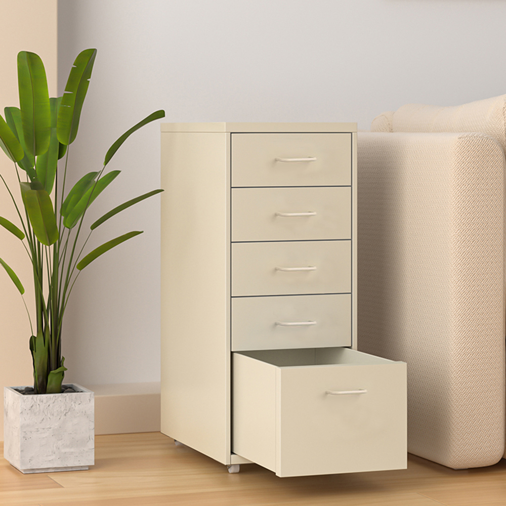 《C&B》新鋼鐵斯特附輪五抽屜櫃文件櫃/檔案櫃/公文櫃, , large