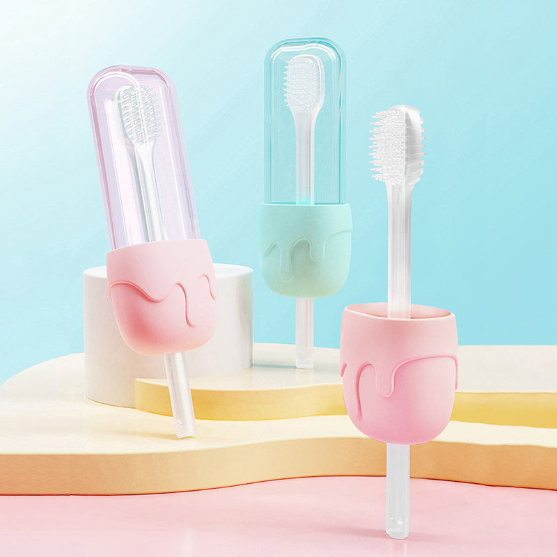 Luveta Newborn Baby Oral Cleansing Combo - Baby Toothbrush x 2 (Pink Blue & Pink) / Teeth Foam 50ml x 1 / Teeth Spray 20ml x 1, , large