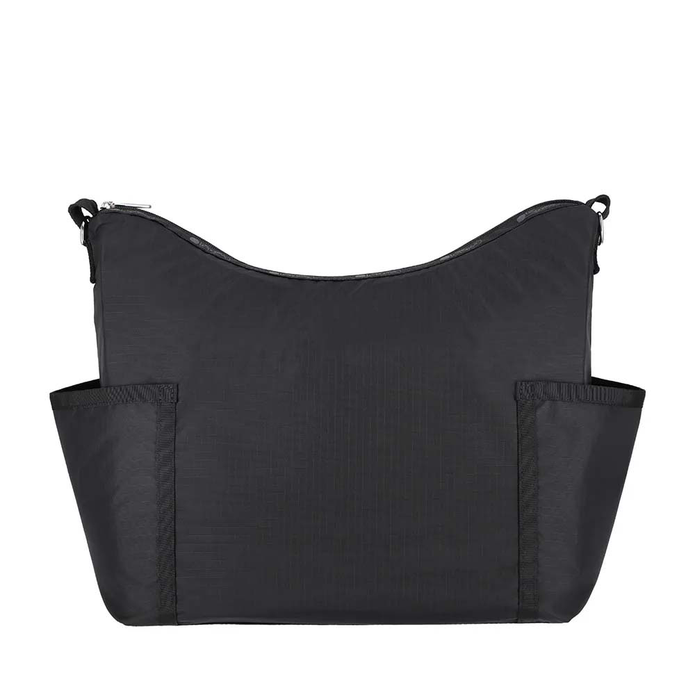 Lesportsac 大口袋拉鍊肩背包 側背包 通勤隨身包 送禮 禮物 女包 男包 情人節禮物(永恆黑)L252-2902P-R086, , large