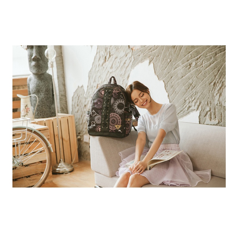 【iwow】 Straps Backpack / Original design painting, , large