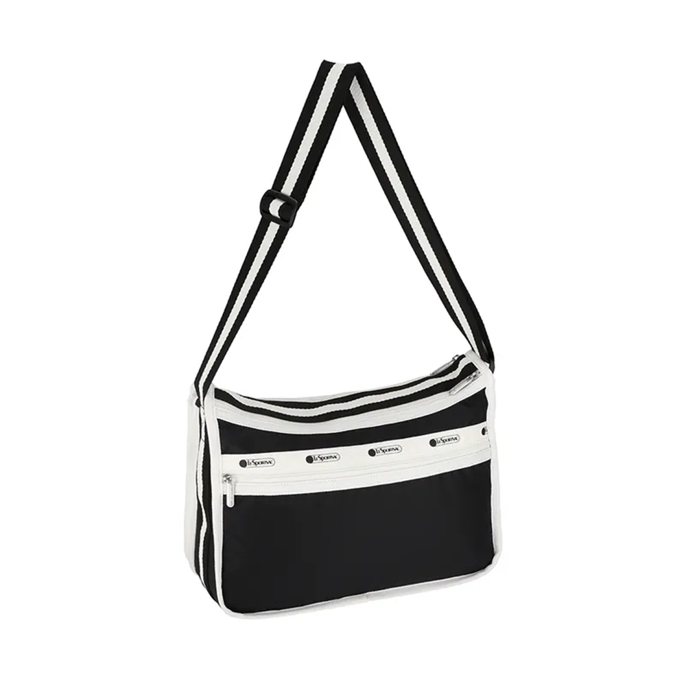 |快速出貨|Lesportsac Deluxe Everyday Bag 經典斜背包/ 滾邊夜幕黑, , large