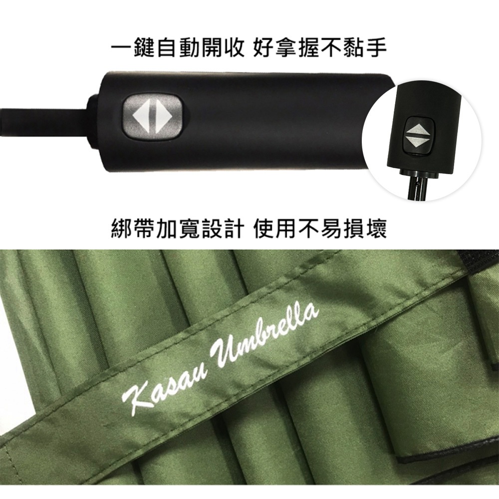 Kingsman Tri-Fold Automatic Vinyl Folding Umbrella Automatic Opening and Closing Design Wind and Sun Protection Dual Effect in One Multiple Colors/Yellow Blue Black Green Dark Blue, , large