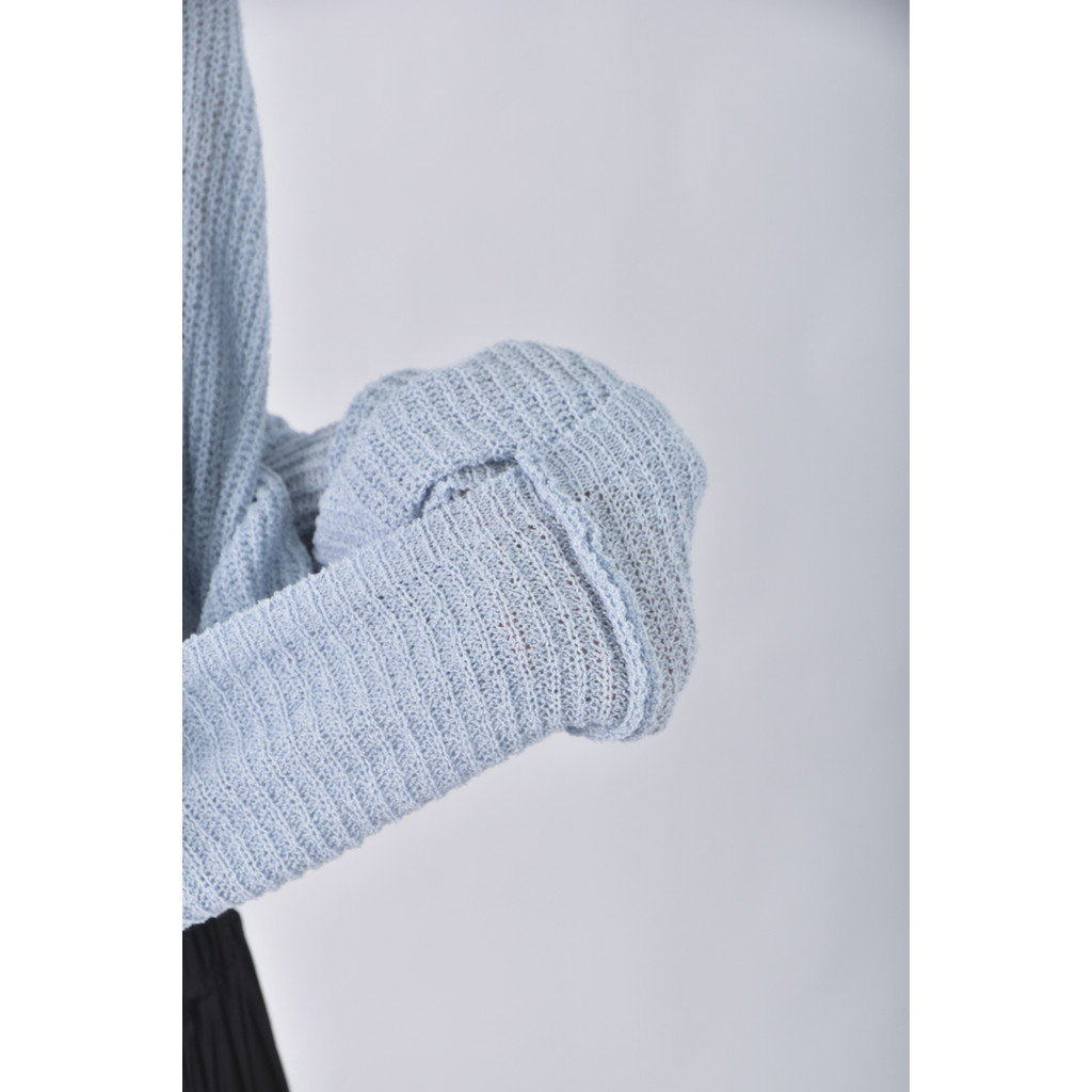 (2XL) levely and thisway韓牌質感藍色長袖上衣二手衣, , large