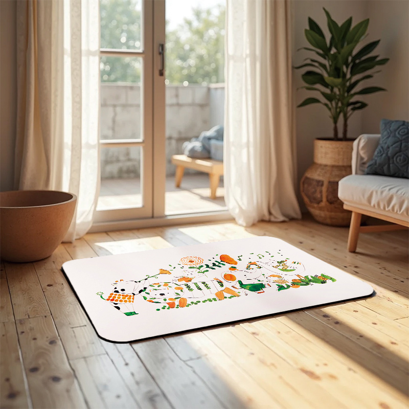 【Monster】 Soft Diatomaceous Earth Absorbent Mat – Wu Hsin-Chih Collection (60x40cm) – Little Concert, , large