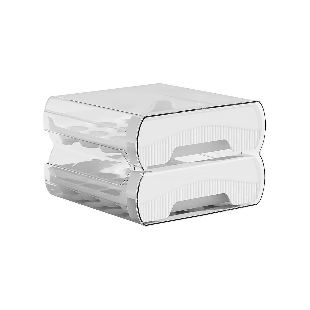 SHCJ抽屜式 雙層32顆 保鮮雞蛋架 大容量蛋架 冷藏蛋架 冰箱蛋架 雙層蛋架, , large