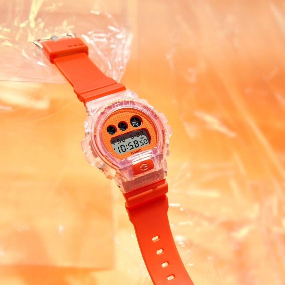 CASIO 卡西歐 G-SHOCK 扭蛋系列 彩色運動電子錶 DW-6900GL-4, , large