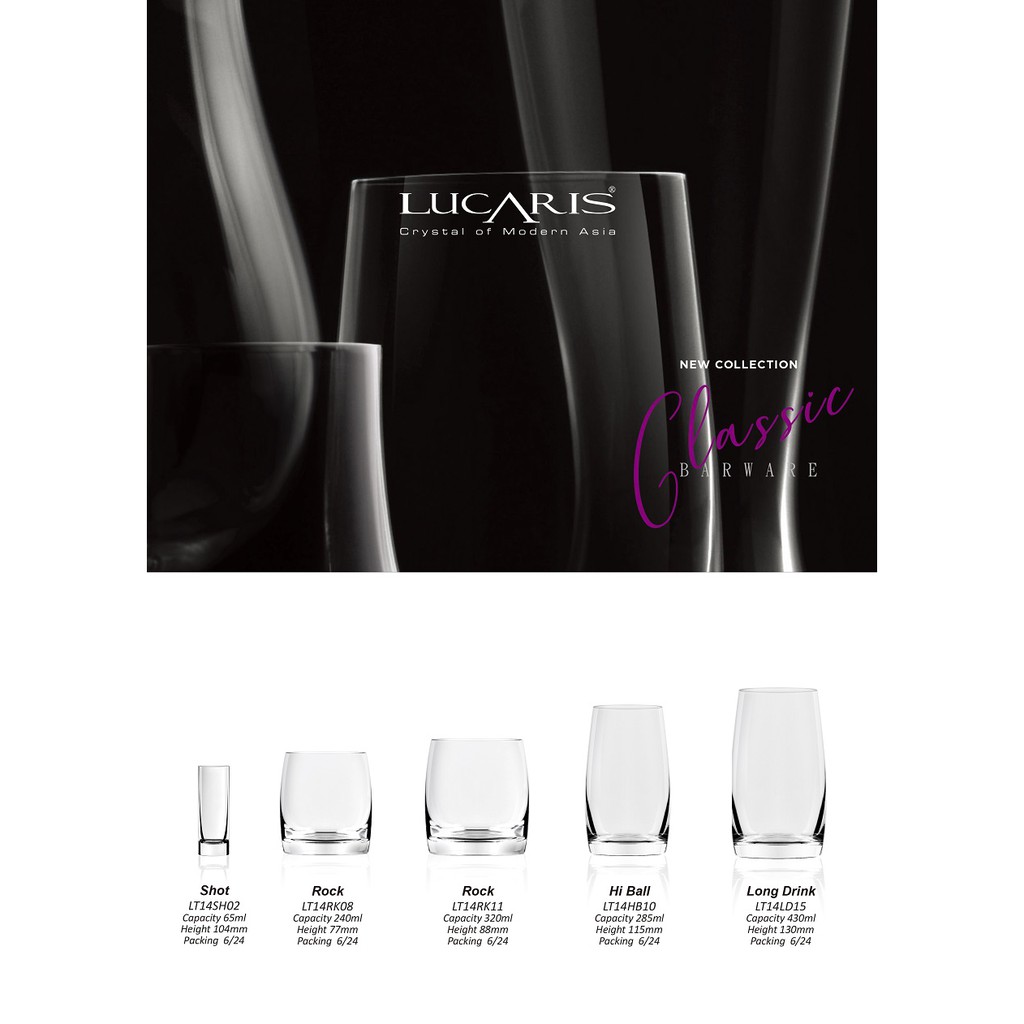 Lucaris CLASSIC 系列 BARWARE SHOT杯 水晶烈酒杯  65ml 金益合, , large