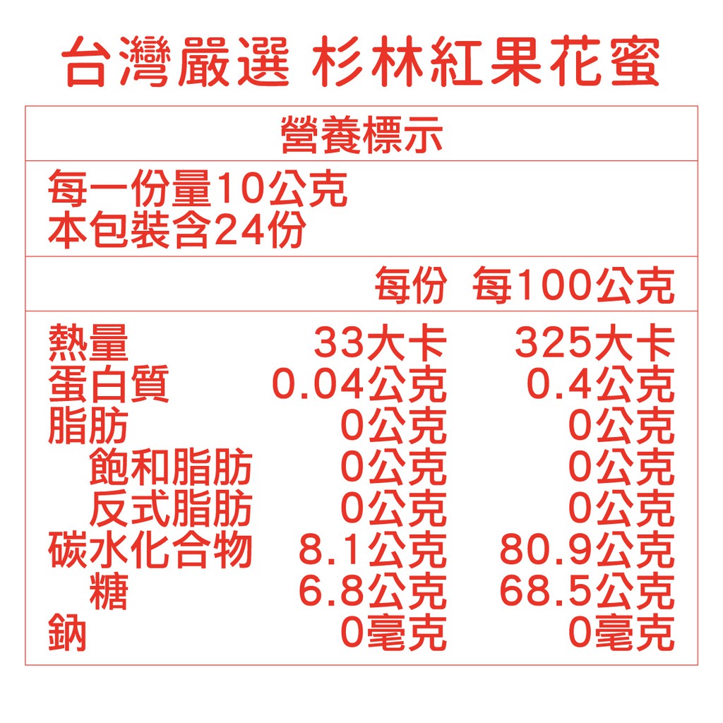 [蜜蜂故事館] 台灣嚴選杉林紅果蜜240g, , large