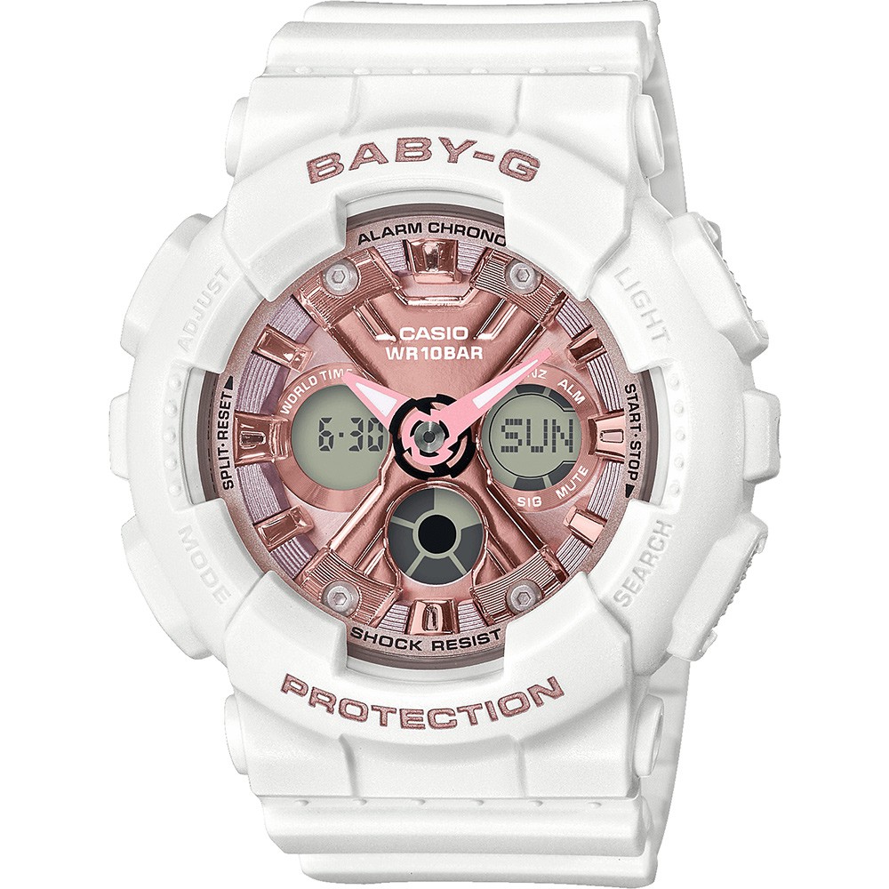 CASIO 卡西歐 BABY-G 人氣手錶/白(BA-130-7A1), , large