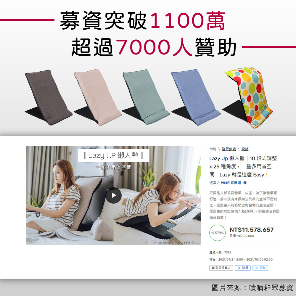 [台客嚴選] LazyUP懶人墊　灰藍, 灰藍, large