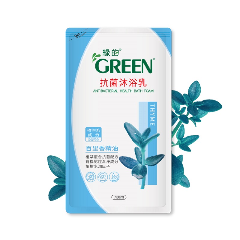 綠的抗菌沐浴乳百里香補充包, , large