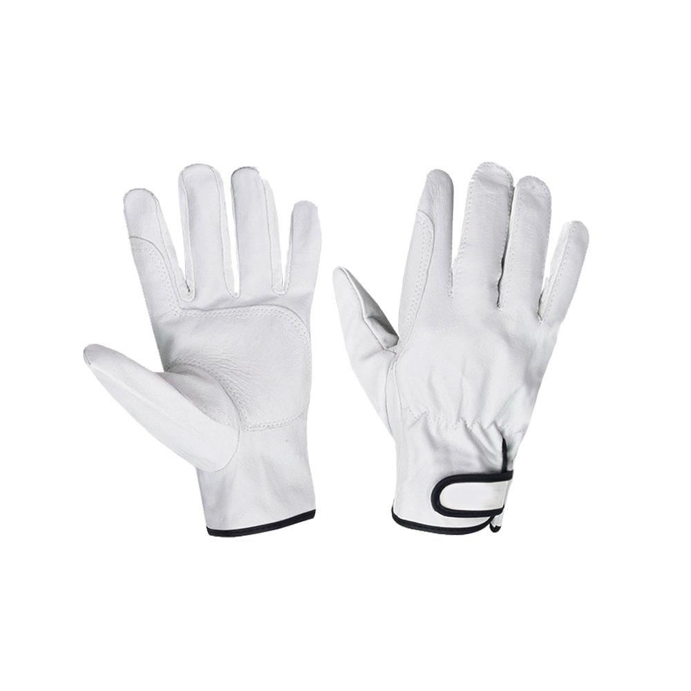 氬焊小羊皮手套 白灰色(長20cm), , large