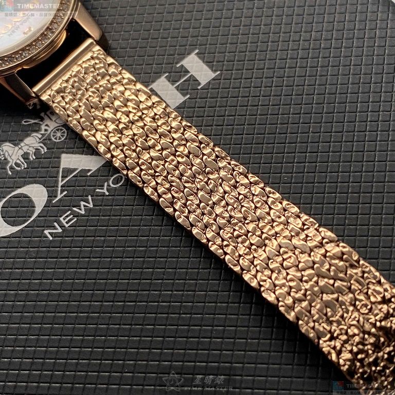 [星晴錶業]COACH手錶,22mm,CH00110白色貝母錶面香檳金錶殼香檳金不規則米蘭錶帶錶帶款, , large