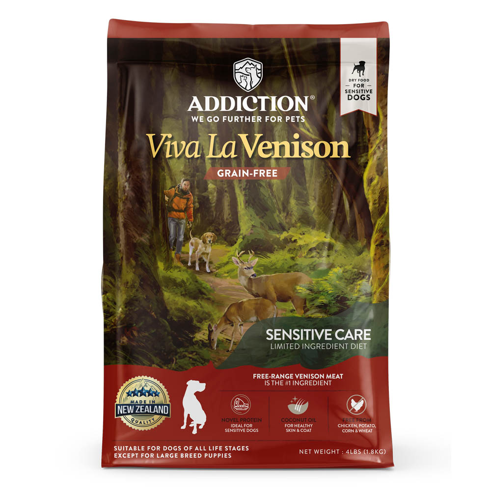 【拉拉寵物小舖】ADDICTION 自然癮食 狗飼料 放牧鹿無穀全齡犬9公斤 天然糧 WDJ推薦, , large
