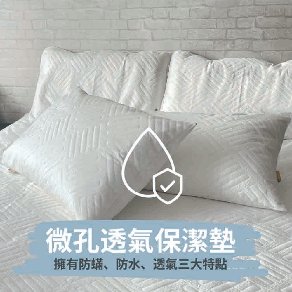 【生活好室】透氣微孔保潔墊 保潔墊 透氣防水 床墊 保潔 多種認證 床包式 SGS 防水透氣認證 防螨 100%台灣製造, , large