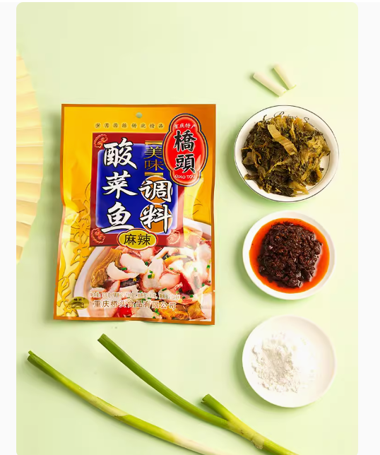 橋頭酸菜魚調料 麻辣 318g效期260605（不含魚）, , large