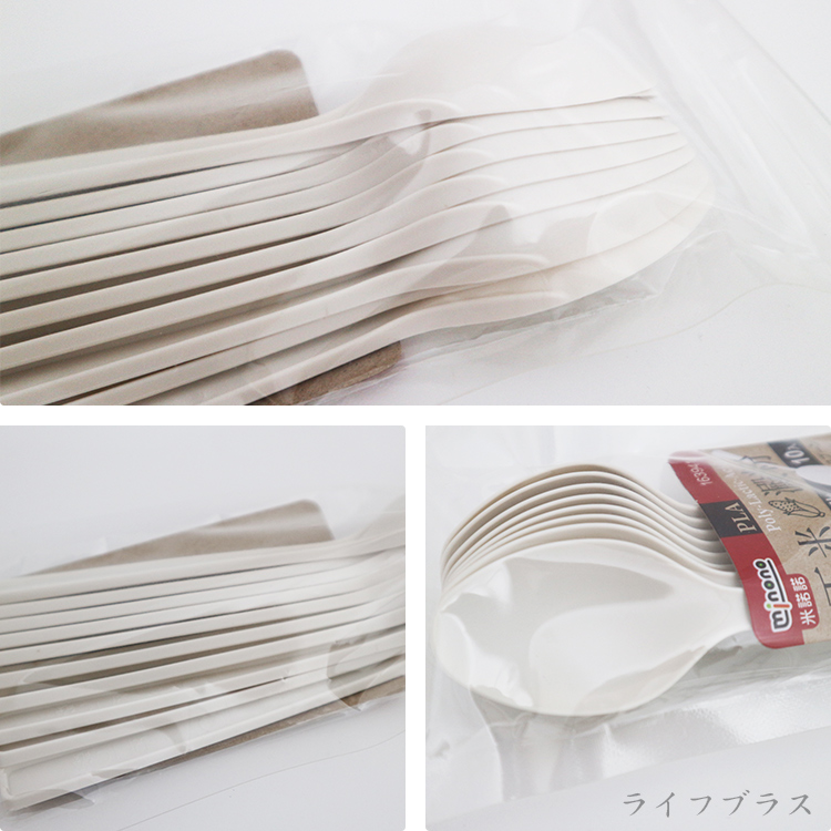 玉米澱粉環保湯匙-10入x3組, , large