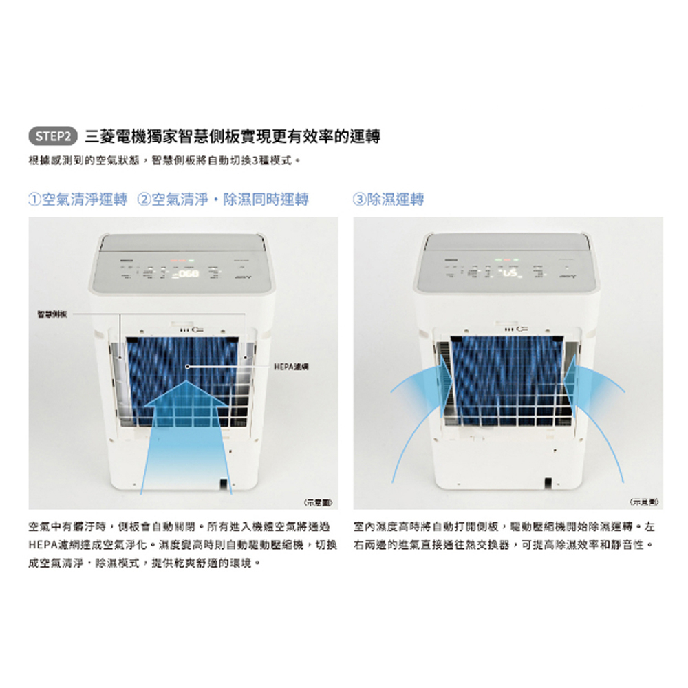MITSUBISHI 25L HEPA Dehumidifier MJ-EHV250JT-TW, , large