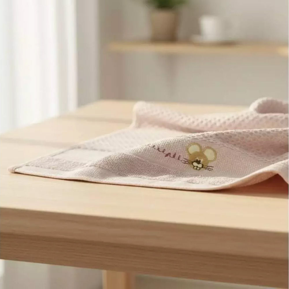 [Kaimei Cotton Industry] 4 in the group, random and excellent pure cotton mesh, skin-friendly adult towel/bath towel/face towel/towel, big-eared rat style, , large