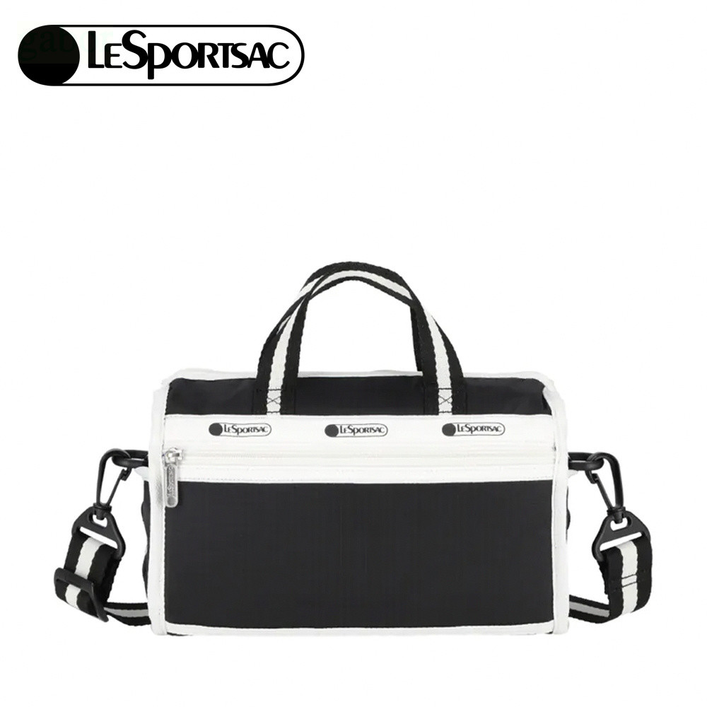 Lesportsac MINI DUFFEL CROSSBODY 迷你筒狀肩背包 -滾邊夜幕黑