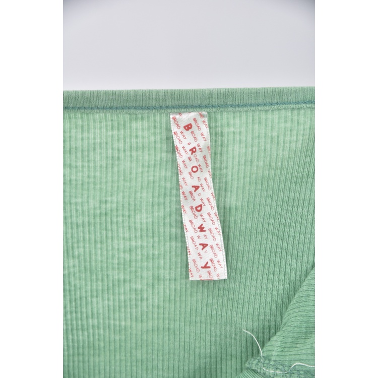 (S) broad way質感無袖綠色上衣二手衣, , large