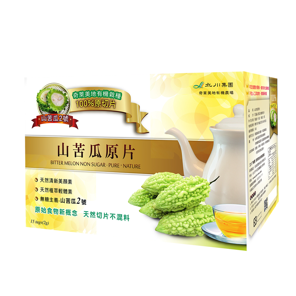 [長榮生醫]奇萊美地山苦瓜原片茶15包入X3盒, , large