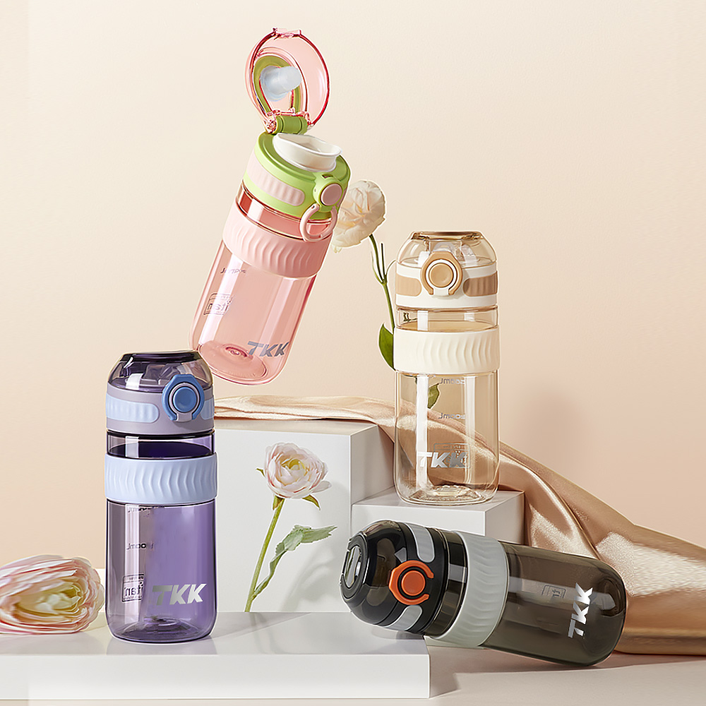 【TKK】美國進口Tritan克洛伊系列隨手杯 手提式 運動水壺550ML(直飲口設計)-青海藍, 青海藍, large