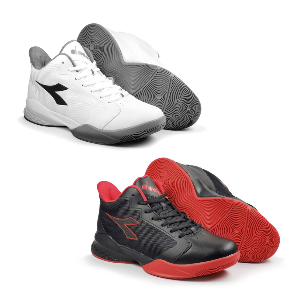 DIADORA迪亞多那 寬楦專業籃球鞋 男運動鞋 男鞋 寬楦 寬腳板 TPU 康特杯 緩震 回彈 耐磨 止滑 白 黑紅