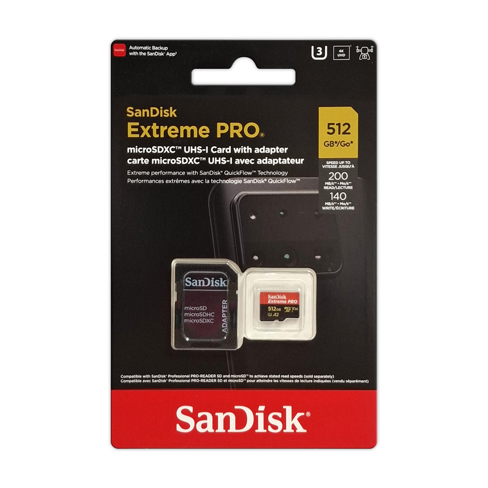 SanDisk Extreme PRO 512G UHS-I U3 A2 V30 microSDXC, , large