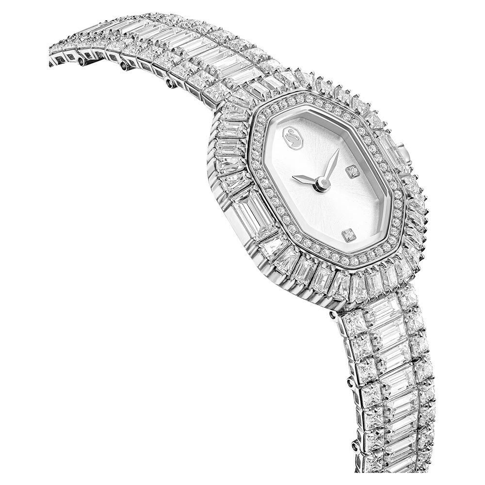 SWAROVSKI 施華洛世奇 Matrix 方形切割水晶八角手鐲式手錶 女錶-30x25mm(5724516), , large