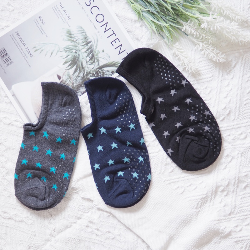 [Kaimei Cotton Industry] 8 pairs set, random and excellent, MIT made in Taiwan, pure cotton non-slip right-angle socks, star style, , large