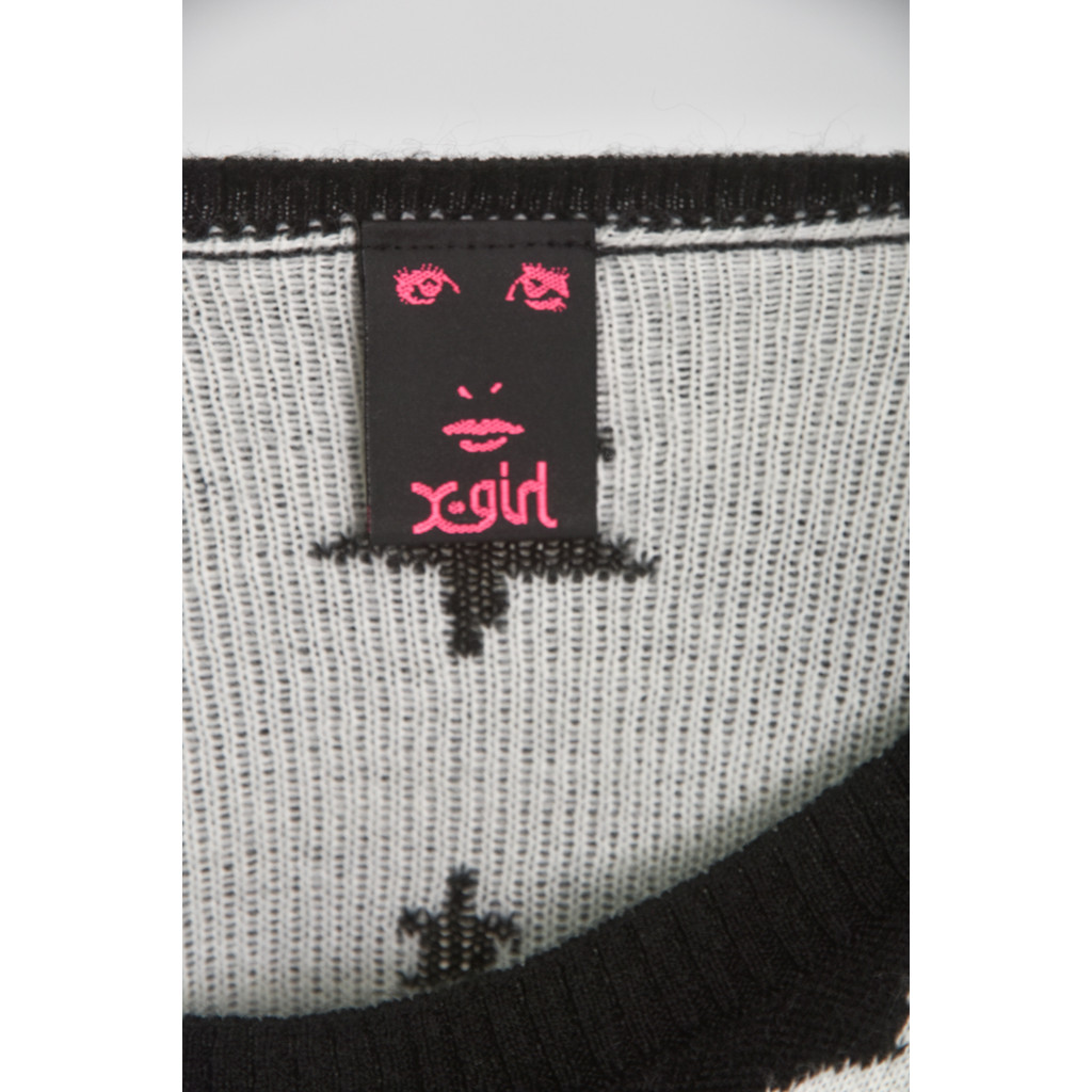 (L) x girl星星黑色長袖上衣二手衣, , large