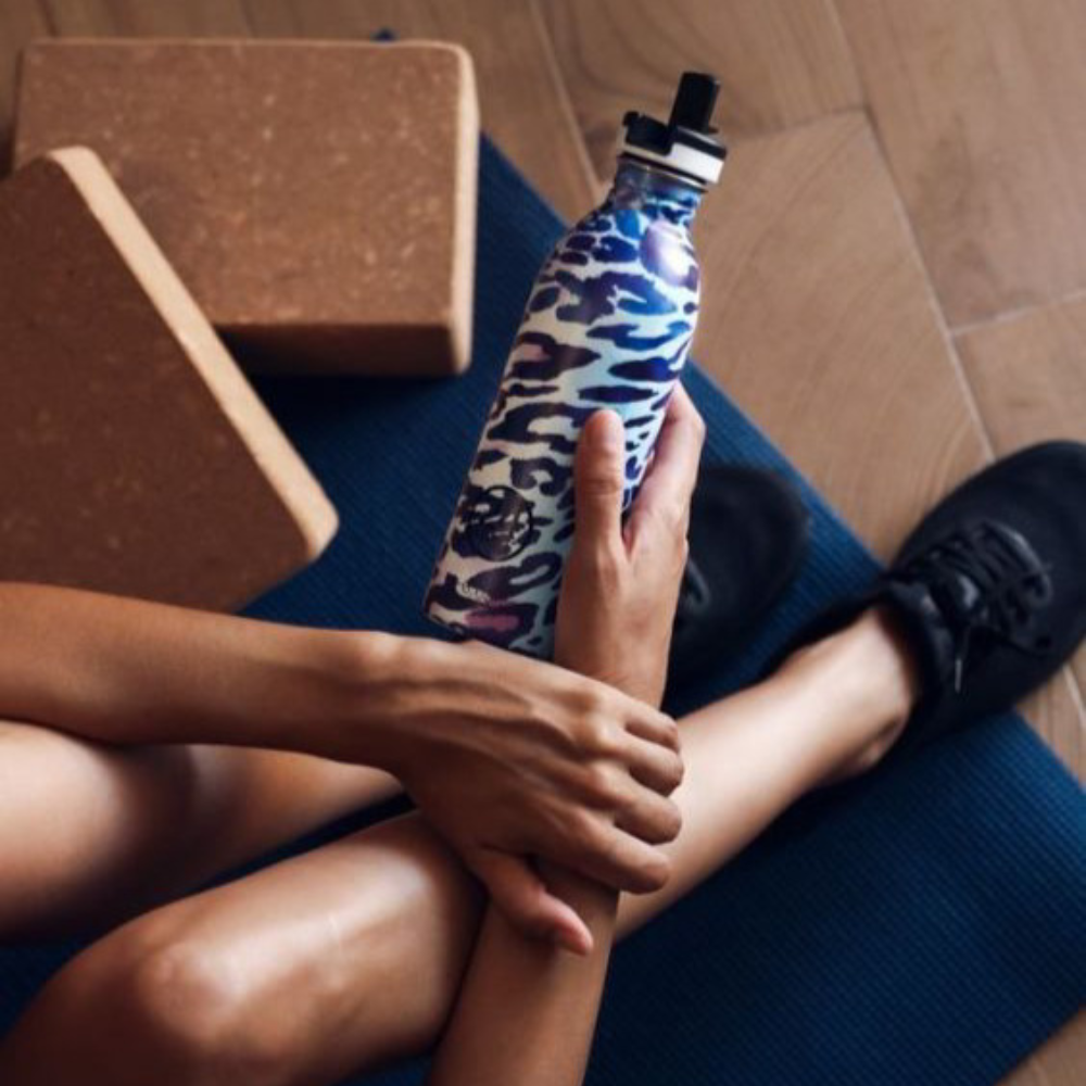 【義大利 24 Bottles】城市水瓶 (運動吸嘴) 500ml-豹紋, , large