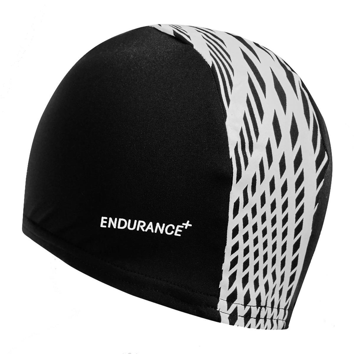 [秉宸] SPEEDO Boom End+ 成人尼龍抗氯泳帽 黑/線條白 SD813955, , large