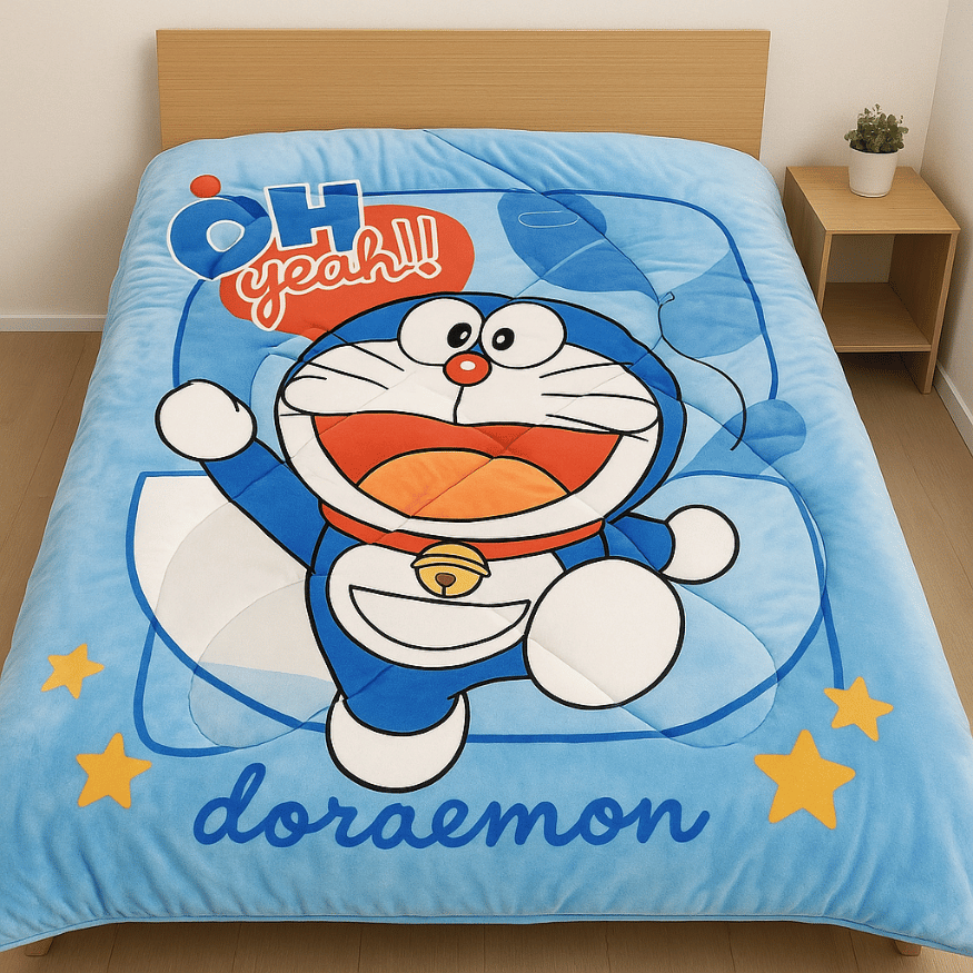 Kaimi Cotton | Official Licensed Flannel Warm Blanket – Mickey, Minnie & Doraemon, , large