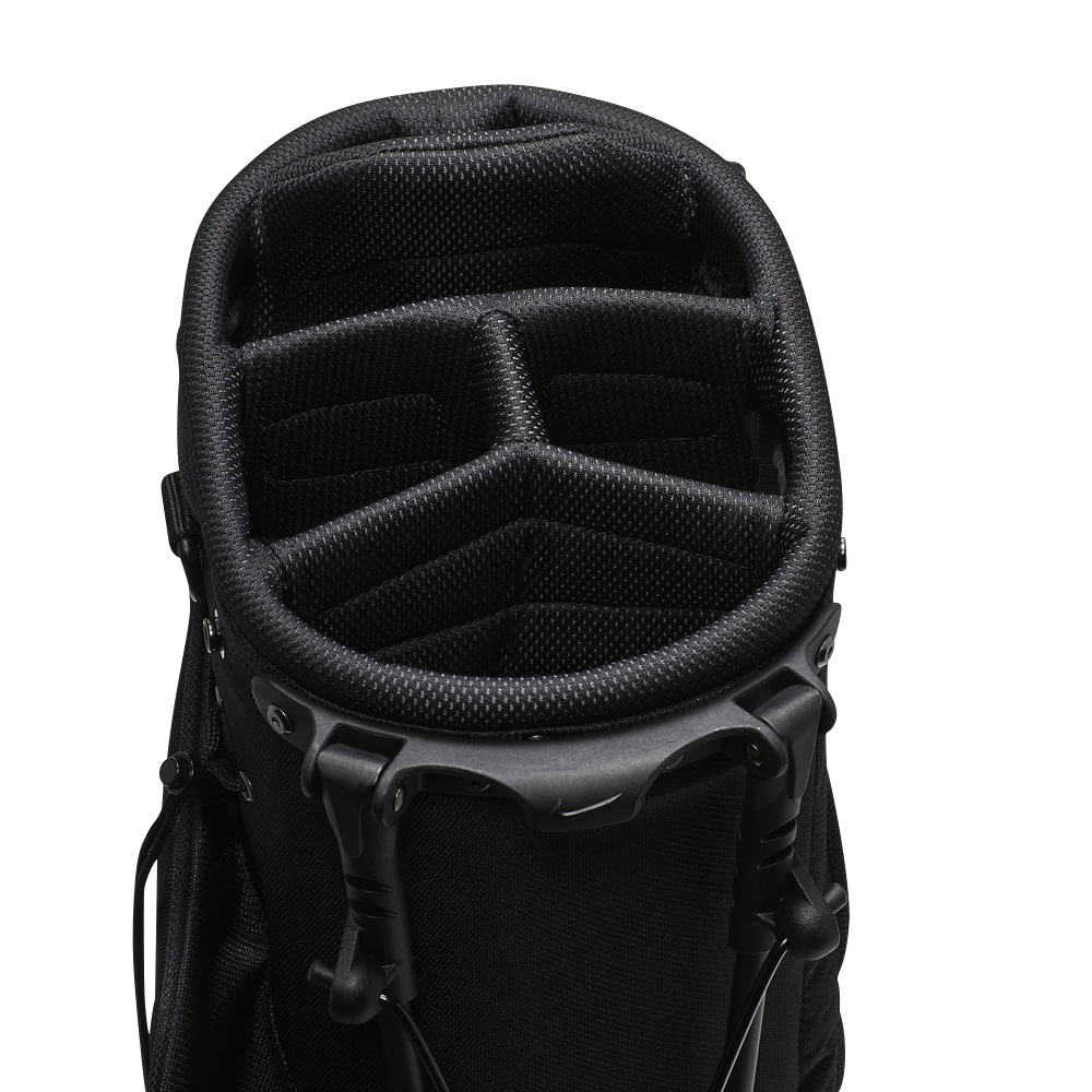 NIKE SPORT LITE 腳架袋 球桿袋 高爾夫球袋 5格 防水罩 雙背帶 黑 白 白黑紅 黑黃 淺藍 銀綠 淺灰橘, 黑＊預購, large