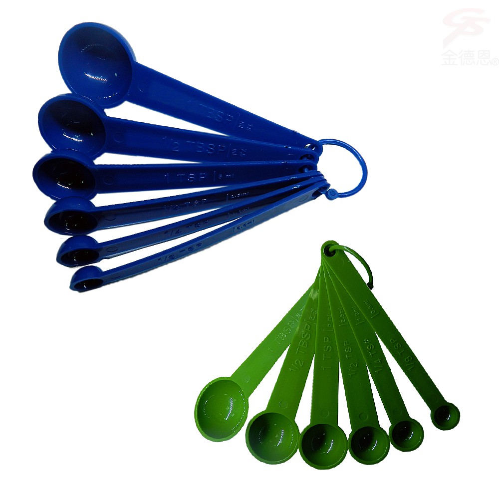 GS MALL 台灣製造 6入圓形量匙 隨機色 圓形量匙 調味量匙 調味匙 圓形匙 量匙 料理匙 湯匙 勺子, , large