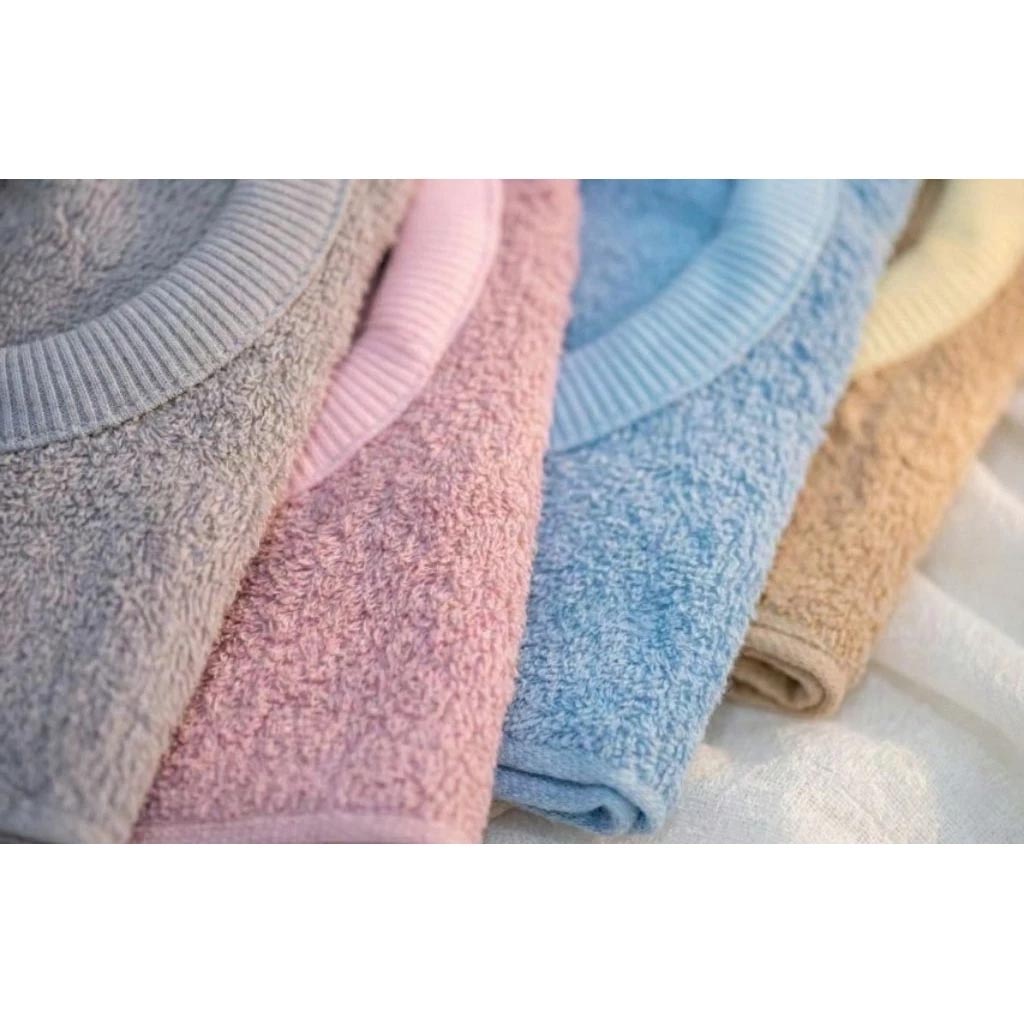 [凱美棉業] 4入組 隨機出色 MIT台灣製 28兩厚實 純棉透氣成人圍兜/口水巾 精緻帶緞素色款, , large