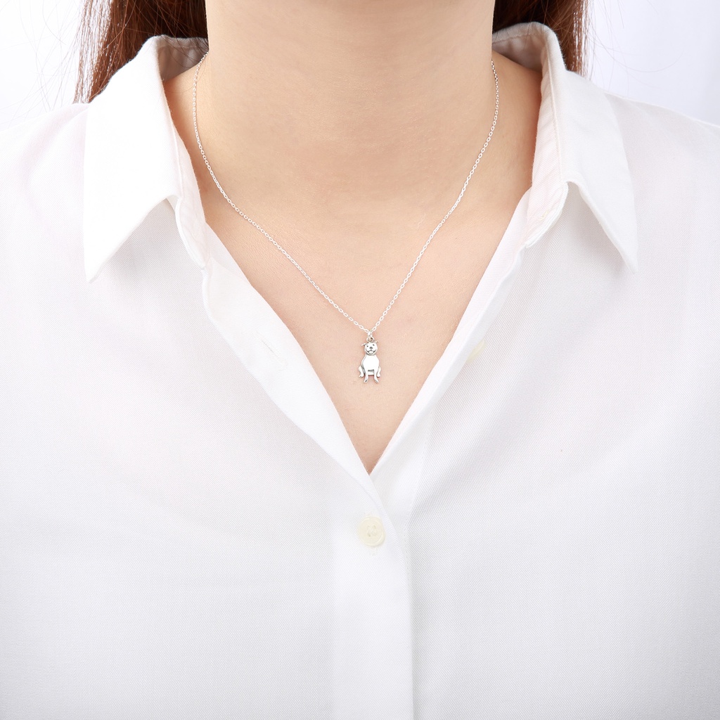 【Angel & Me】美國 比特犬 s925 純銀 項鍊 情人節 聖誕節禮物, , large