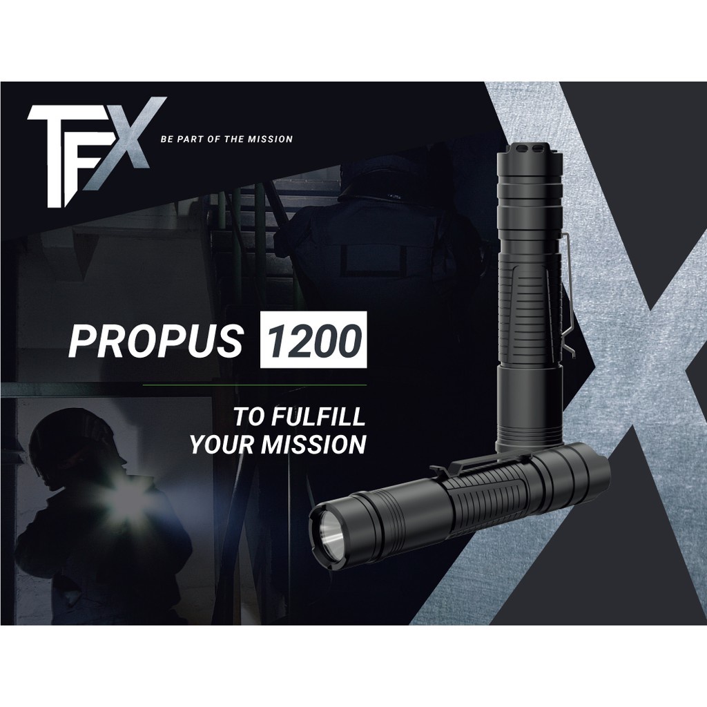 【德國Ledlenser】副品牌 TFX Propus 1200 戰術型充電手電筒, , large
