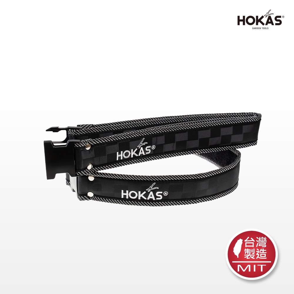 【HOKAS】黑色格紋腰帶-長款 (工具腰帶 園藝剪刀套 收納套 工具袋 工具套 腰包 加厚帆布 水電腰包), , large