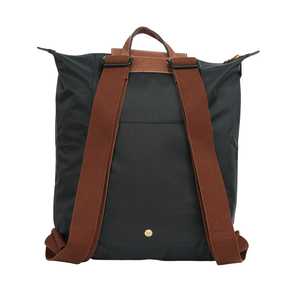 LONGCHAMP Le Pliage Original M 再生帆布中型折疊後背包/黑色, , large