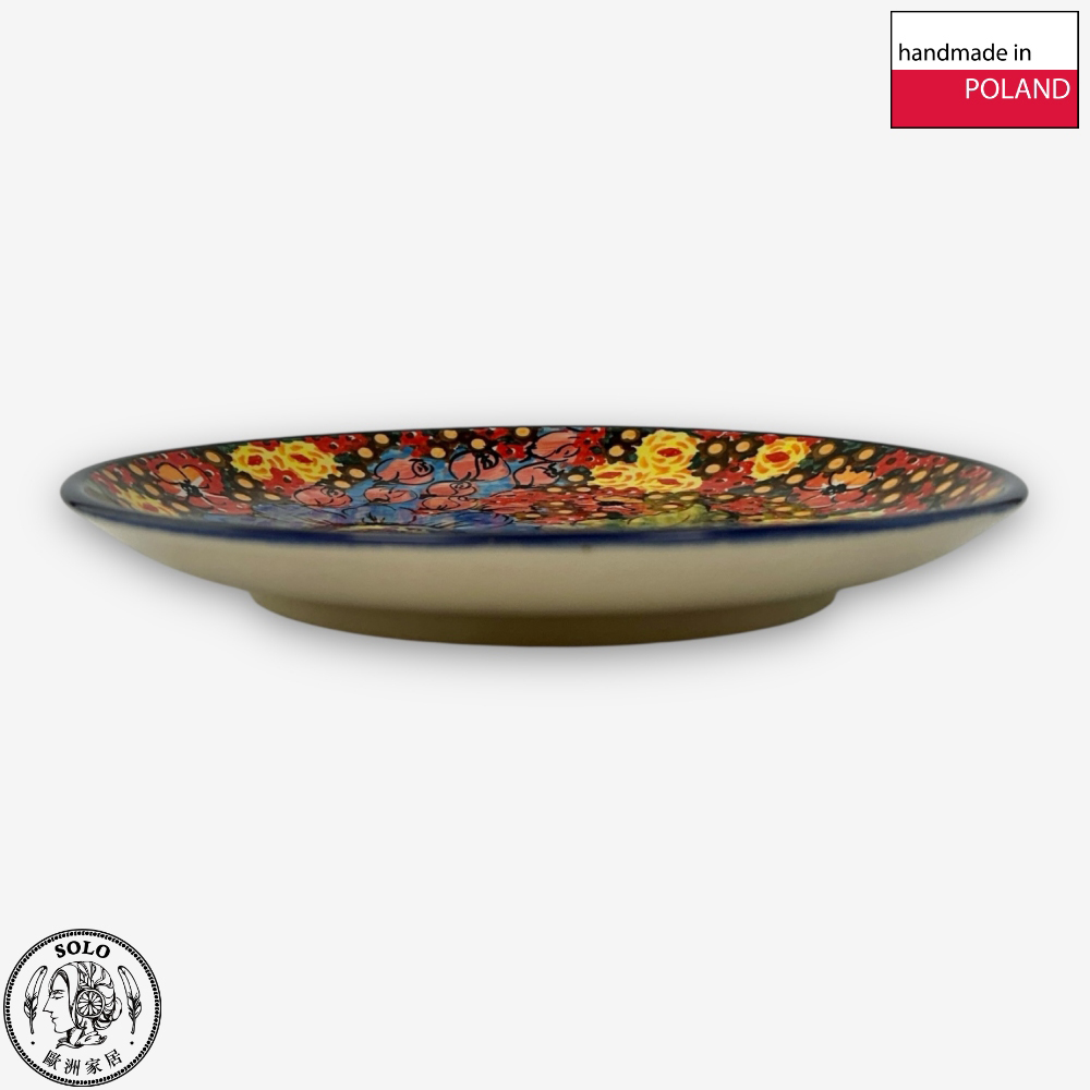 【SOLO歐洲家居】波蘭製 Cerraf 波蘭陶 19cm 圓盤 繁花深處系列, , large