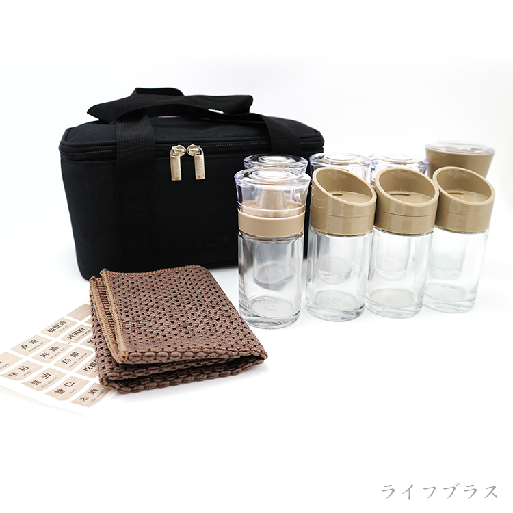 仙德曼露營調味罐組-附收納袋-8件套x1組, , large
