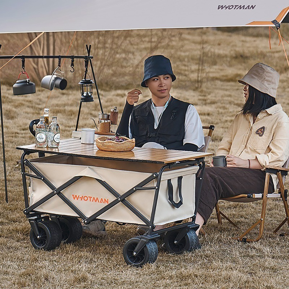 Whotman - 3-Second Folding Large Capacity Disc Brake Tank Camper Van - Off-White, , large