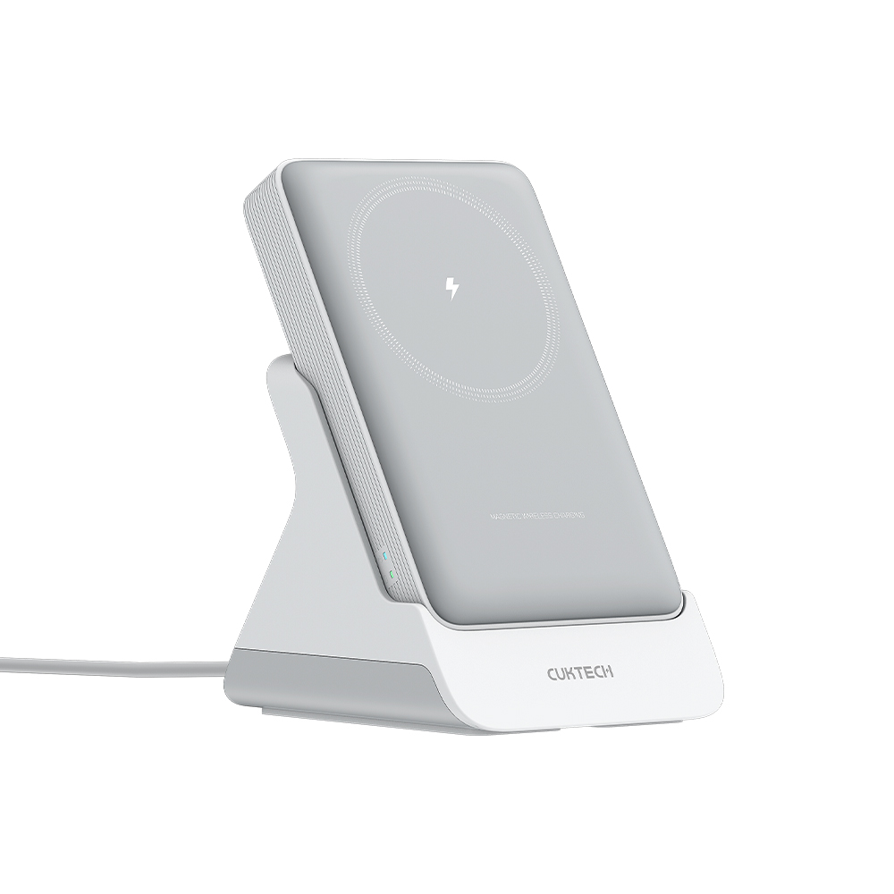 【Wh+CCC】CUKTECH 酷態科 CP122M 20W 磁吸行動電源帶支架款 10000mAh (WPB100N) - 灰色, , large