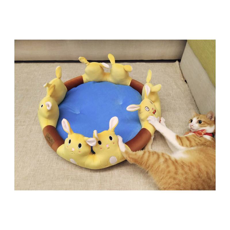 Pet bed with cute animal theme, , large