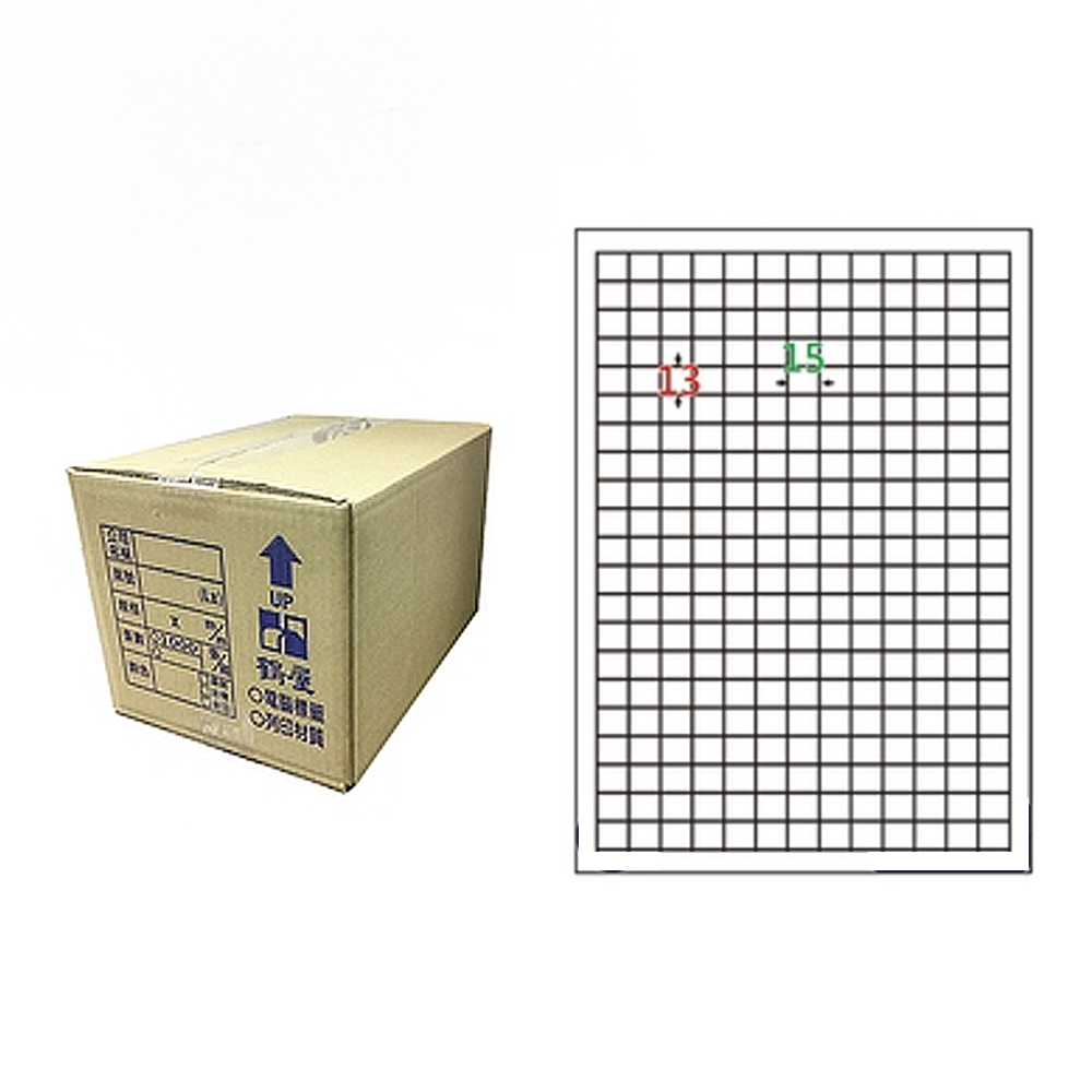【鶴屋】A4電腦標籤 13x15mm 直角 273格 1000張入 / 箱(L1315 LX)