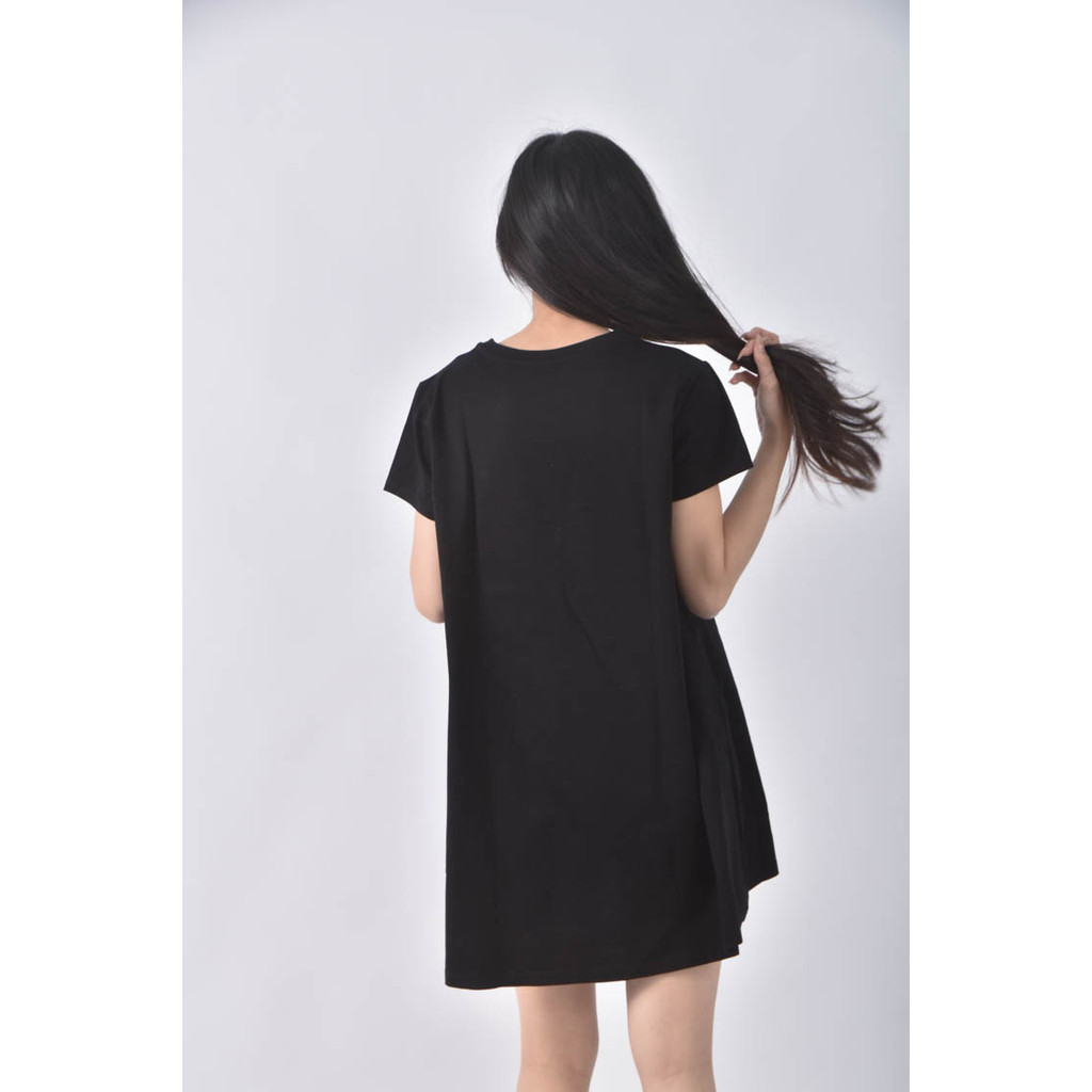 (M) uniqlo棉質純棉黑色洋裝二手衣, , large