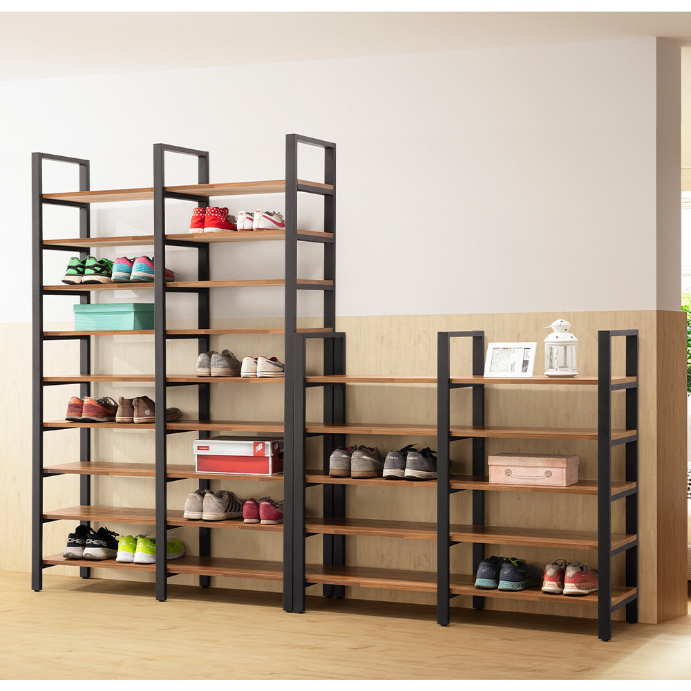 【唯熙傢俱】安迪工業風柚木色4尺鞋架, , large